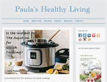 Tablet Screenshot of paulashealthyliving.com